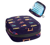 Kinds of Car Pattern Period Pouch portátil, Tampón Almacenamiento Bolsa para Servilletas Sanitarias, Varios colores, 4.7x6.6x6.6 in/12x17x17 cm