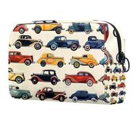 Kinds of Cars - Bolsa de cosméticos para mujer, bolsa organizadora de maquillaje grande con cremallera, multicolor, 18.5x7.5x13cm/7.3x3x5.1in, Neceser
