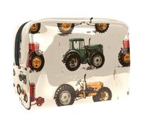 Kinds of Farm Tractors - Bolsa de cosméticos para mujer, neceser de viaje, grande, de PVC, organizador de maquillaje con cremallera, multicolor, 18.5x7.5x13cm/7.3x3x5.1in, Neceser