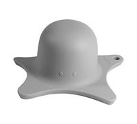Kindsgut ayuda para la ducha, para niños, de silicona, en simpática forma de estrella de mar, diseño elegante, ayuda al lavarse el pelo, unisex, sin BPA, gris claro