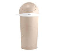 Kindsgut Cubo para pañales de 35 L con doble tapa, color arena | Diseño de ballena, doble tapa antiolores, apertura con una mano, cortador seguro y recambio tubular incluido