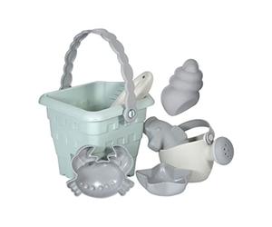 Kindsgut juguete para arena, hecho de material ligero e ideal para los niños pequeños y en movimiento, en colores sutiles y hermosas formas, Paleta, Moldecitos, Balde, Tilda