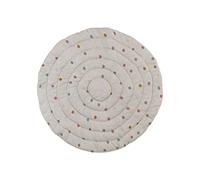 Kindsgut Manta de puntos para niños pequeños, 100% algodón, manta redonda para bebé para gatear con lunares, 120 cm de diámetro, niños y niñas, unisex, gris