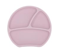 Kindsgut Plato de silicona para aprender a comer, buen agarre y antideslizante gracias a la ventosa, libre de BPA y aprobado por la FDA, rosa pastel