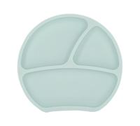 Kindsgut Plato de silicona para aprender a comer, buen agarre y antideslizante gracias a la ventosa, libre de BPA y aprobado por la FDA, aguamarina