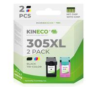 Kineco 305XL - Cartuchos de tinta para impresora HP 305/305 XL para HP DeskJet 2700/2710/2720, DeskJet Plus 4100/4120, Envy 6000/6010/6020, Pro 6400, alto rendimiento