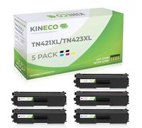 Kineco 5 Toner Compatible para Brother TN-421 TN-423 para Brother HL-L8360CDW HL-L8260CDW DCP-L8410CDN L8410CDW MFC-L8690CDW