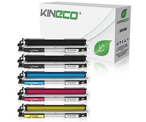 Kineco 5 tóneres compatibles con HP CF350A CF351A CF352A CF353A Color LaserJet Pro MFP M176n, M177fw, M170 Series - Negro 1.300 páginas Cada uno, Color 1.000 páginas Cada uno.