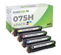 Kineco Juego de 4 tóneres compatibles con Canon Cartridge 075H BK/C/M/Y, alto alcance, para i-SENSYS LBP-640 Series, LBP-646 Cdw, LBP-647 Cdw, MF 660 Series, MF 664 Cdw & MF 667 Cdw