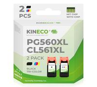 Kineco PG-560XL / CL-561XL - Cartuchos de tinta para impresora Canon PG-560XL y CL-561XL para las series Pixma TS y TR, alto rendimiento