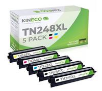 Kineco TN248XLCMYK - Cartuchos de tóner compatibles con Brother DCP-L3560CDW MFC-L3760CDW HL-L3240CDW HL-L3220CW MFC-L3740CDW DCP-L3520CDWE, TN248XL-VAL (2 negros, 1 cian, magenta, amarillo)