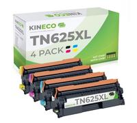 Kineco TN625XL - Tóner compatible con Brother (4 unidades, CMYK 5500/4500 páginas)