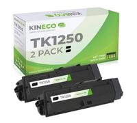 Kineco Tóner compatible con Kyocera TK-1250 negro, equivalente a TK1250, alta capacidad (2 x 3000 páginas) para ECOSYS MA3500FX, MA3501WFX, PA3500WX, PA3500X y Plus (2 unidades)