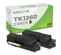 Kineco Tóner TK-1260 compatible con Kyocera ECOSYS PA4000wx, PA4000x, PA4000wx Plus, PA4000x Plus, color negro, 2 x 10.000 páginas, calidad superior como original