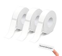 Kinesgsg 3 Rollos Etiquetas Térmicas Adhesivas, 14 x 40 mm Autoadhesivo Térmica Etiqueta, Impermeabilización Etiquetas Adhesivas, para el Hogar,la Escuela y la Sobre, 160 Uds/Rollo, Blanco