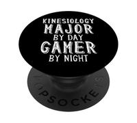 Kinesiology Major by Day Gamer by Night College Biomechanics PopSockets PopGrip Adhesivo