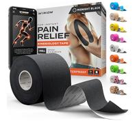Kinesiology Tape-Incredible Support for Athletic Sports and Recovery+Free Taping Guide-Uncut 2 inch 16.4 feet Roll (Midnight Black + Free Taping Guide, Pack of 1)