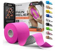 Kinesiology Tape-Incredible Support for Athletic Sports and Recovery+Free Taping Guide-Uncut 2 inch 16.4 feet Roll (Wild Pink + Free Taping Guide, Pack of 1)