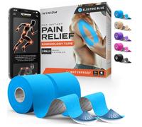Kinesiology Tape-Incredible Support for Athletic Sports and Recovery+Free Taping Guide-Uncut 2 inch 16.4 feet Roll (Electric Blue + Free Taping Guide, Pack of 1)