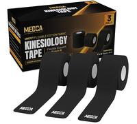 Kinesiology Tape Rolls - Pack of 3 (2 pulgadas x 16 pies / 5 cm x 5 m) - Latex-Free, Breathable Cotton - Strong Adhesive for Muscle & Joint Support - Water-Resistant & Sweatproof for Sports & Recovery