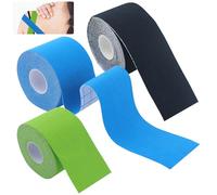 Kinesiotapes, 3 Rollos de Cinta Kinesiológica, Kinesiotape Elásticas Impermeable Tape Cinta Deportiva, Venda Neuromuscular adhesiva para Deportes, Alivio del Dolor Muscular, 5m x 5cm