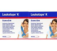 Kinesioterapia K 5 cm x 5 m azul - Juego de 2