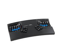 Kinesis Advantage2 Quiet LF - Teclado ergonómico contorneado equipado con interruptores Cherry MX Quiet Red y motor SmartSet, color negro