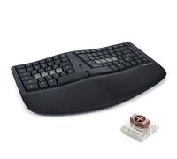 KINESIS mWave Teclado ergonómico para PC (negro) | Interruptores mecánicos | Bluetooth y USB | Programable | Retroiluminado | Modificadores de Windows y teclas de acceso rápido