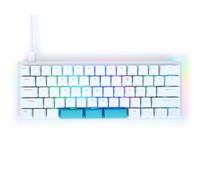 KINESIS Teclado mecánico blanco Gaming TKO | Interruptores táctiles marrones | Diseño del 60% | Barra espaciadora dividida | Intercambio en caliente | Cuerpo blanco