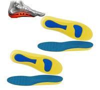 Kinetic Insoles, 2025 New Comfort Kineticinsoles, Orthotic Insoles Arch Support for Men & Women, Shock Absorption Breathable Insole for Flat Feet (2*Yellow,45-46)