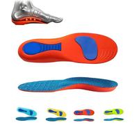 Kinetic Insoles, 2025 New Comfort Kineticinsoles, Orthotic Insoles Arch Support for Men & Women, Shock Absorption Breathable Insole for Flat Feet (Red,35-36)