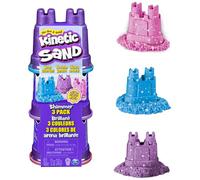 Kinetic Sand - 3 Packs de 340g de Arena Mágica Brillante con Purpurina de Colores para Mezclar, Moldear y Crear - Kit Manualidades Niños - 6053520 - Juguetes Niños 3 Años +