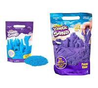 Kinetic Sand - Arena Mágica Azul + Morada, Pack 2 Bolsas para Niños | Pack de 2 bolsas de Kinetic Sand azul y morada, arena moldeable para crear, mezclar y jugar. Ideal para niños desde 3 años.