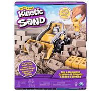 KINETIC SAND ARENA MÁGICA - EXCAVA Y DERRIBA 454 gr de Arena magica,1 Camión de Construcción y 4 Herramientas para Mezclar, Moldear y Crear Kit Manualidades Niños 6044178 Juguetes Niños 3 Años +