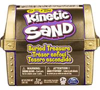Kinetic Sand Buried Treasure Playset with 170g of and Surprise Hidden Tool (Style May Vary) Juego 6 onzas con Herramienta Sorpresa Oculta (el Estilo Puede Variar), Color Gris (Spin Master 6054831)