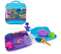 Kinetic Sand - Kit Arena MÁGICA SQUISHMOTION con 453 g de Arena Moldeable Azul, Rosa y Amarilla y 3 Moldes: Tiburón, Estrella, Sol - 6069401 - Manualidades niños - Juguetes Niños 5 Años +