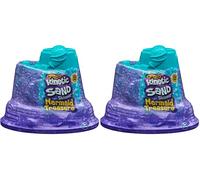 Kinetic Sand, Mini Castillo Sirenita, 170 g de Arena Shimmer, Arena Mágica Violeta, 1 Molde, 2 Accesorios y 3 Gemas Incluidas, Juguetes para Niños y Niñas 3 Años (Paquete de 2)