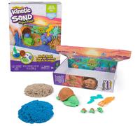 Kinetic Sand Project Planet Turtle Beach con herramientas y moldes de arena de juego de 14 oz Materiales sostenibles y respetuosos con el medio a