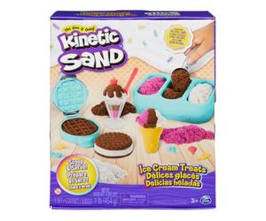 KINETIC SAND SABLE MÁGICA - Estuche de delicias de hielo 454 G + 6 herramientas - Crea diferentes formas hipnotizantes con esta arena mágica como pasta para modelar - Juguete infantil de 3 años y +