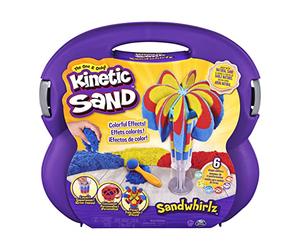 Kinetic Sand, Sandwhirlz Playset with 3 Colours of (907g) and Over 10 Tools, for Kids Aged 3 and Up
