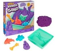 Kinetic Sand - Set Sandbox: con Arenero 454 G De Arena Magica Morada Y 4 Accesorios | Kit Manualidades Niños 3 Años O Más | Juguetes Niños 3 Años