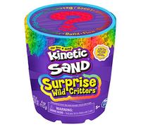 Kinetic Sand Surprise - 113 g de arena cinética mágica de color sueco con figura de animales y accesorios para juego creativo de arena en interiores, para niños a partir de 3 años