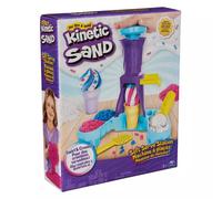 Kinetic Sand Máquina de Helados Arena Magica 400g con Moldes y 2 Conos | Máquina de helados con 400 g de arena mágica, 2 conos y herramientas para crear helados. Kit Manualidades para niños +5 años.