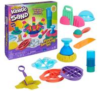 KINETIC SAND - ARENA MÁGICA - ULTIMATE SANDISFYING - 907 g de Arena Rosa, Amarilla y Azul + Moldes y Herramientas - Kit Manualidades Niños - Juguetes Sensoriales - 6067345 - Juguetes Niños 7 Años +