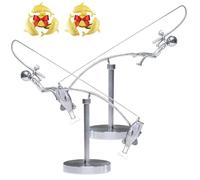 Kinetics The Fisherman, Kinetic Sculpture Fishing, The Fisherman Balancing Sculpture, Steel Fishing Kinetic Art Balance Figurine for Home Office Desktop Living Room Ornament(2Pcs)