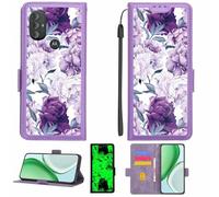 Kinetijy Funda Compatible para Motorola Moto G Power 3rd Gen 2022 Funda Case Carcasa Soporte [con lámina Protectora HD de dureza 9H] [Bloqueo RFID][Efecto Luminoso Oscuro] LPT-ZSH