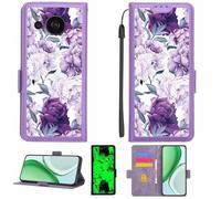 Kinetijy Funda Compatible para Sharp Aquos Sense 7 Plus 5g Funda Case Carcasa Soporte [con lámina Protectora HD de dureza 9H] [Bloqueo RFID][Efecto Luminoso Oscuro] LPT-ZSH