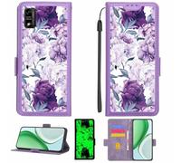 Kinetijy Funda Compatible para SPC Smart Ultimate Funda Case Carcasa Soporte [con lámina Protectora HD de dureza 9H] [Bloqueo RFID][Efecto Luminoso Oscuro] LPT-ZSH