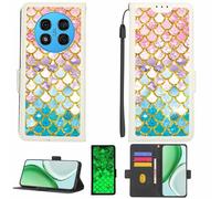 Kinetijy Funda Compatible para Ulefone Note 15 Funda Case Carcasa Soporte [con lámina Protectora HD de dureza 9H] [Bloqueo RFID][Purpurina Dorada + Brillante] LPT-YL