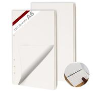 KINETOX 2 Paquetes Recambio Agenda A6 6 Anillas 120 Hojas Recambio para Carpeta Anillas Hojas Papel de Recambio A6 Punteado Recambio de Agenda Filofax diario de bocetos Archivador Carpeta